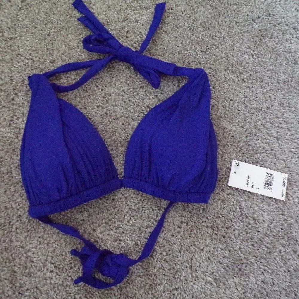 NWT La Blanca navy blue swim Suit Bikini 6